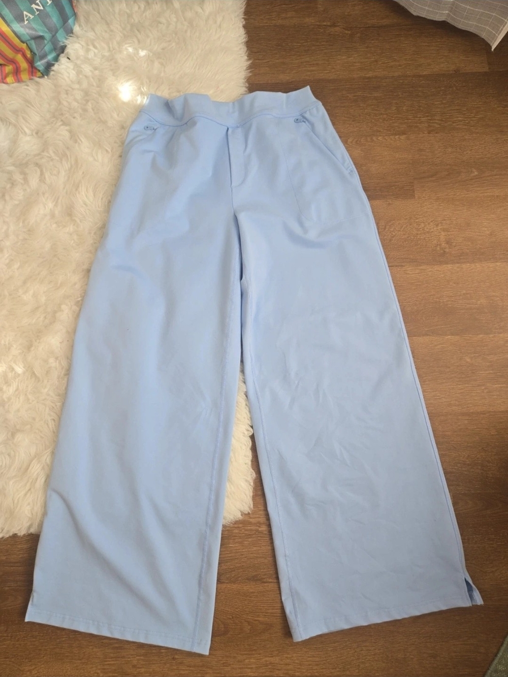 aerie Light Blue Wide-Leg Chinos